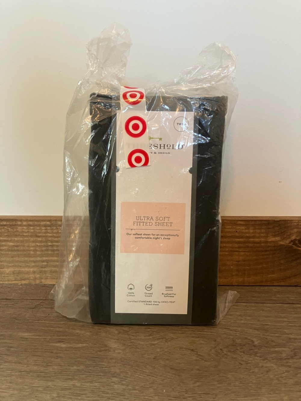 Threshold Ultra Soft Fitted Sheet - Black